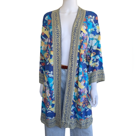 Soft Surroundings Floral Patterned Garment Kimono - Picture 1 of 8